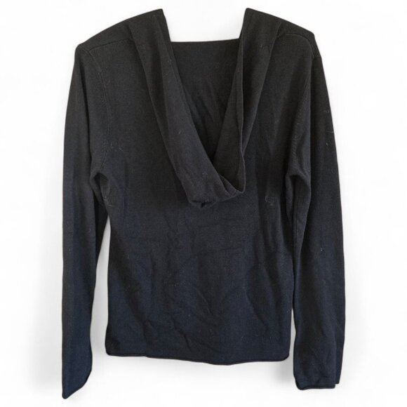 Womens No Brand Black Long-Sleeve Hoodie With Kangaroo Pocket - Picture 2 of 4